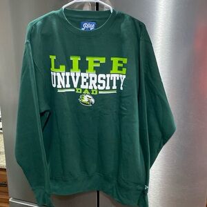 Unisex long sleeve pullover sweater life university dead size medium